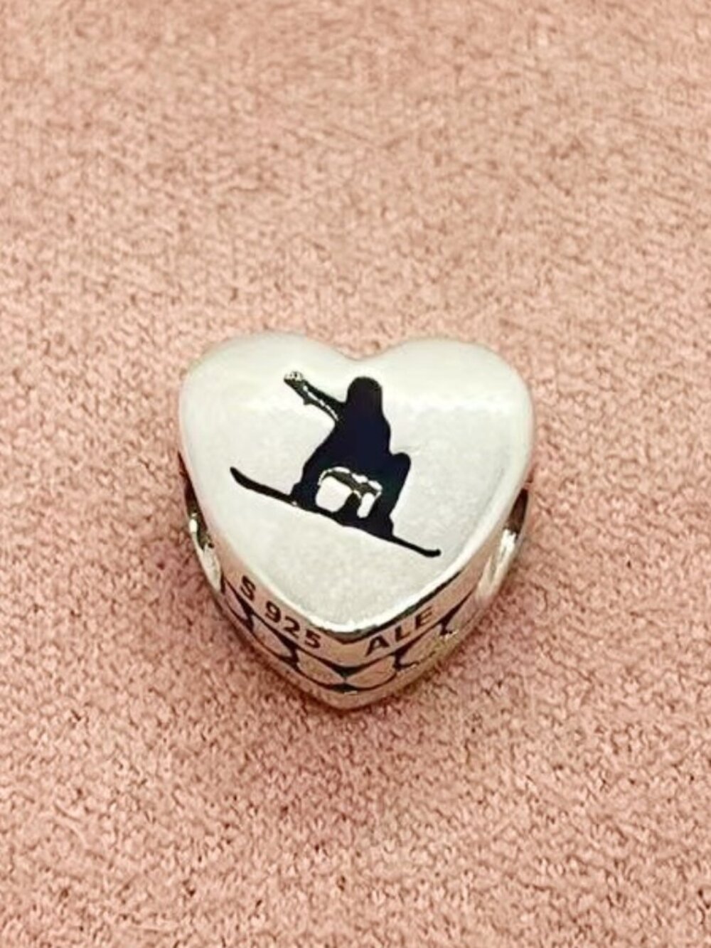 Pandora Jewelry | Pandora Banff Skiing Charm Canada Banff Travel Heart Bead